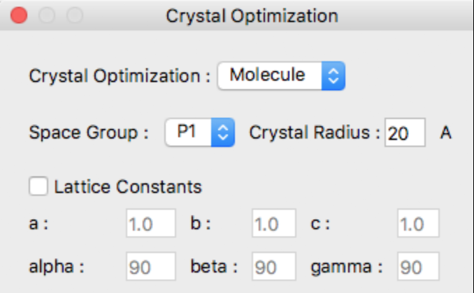 Crystal Optimization