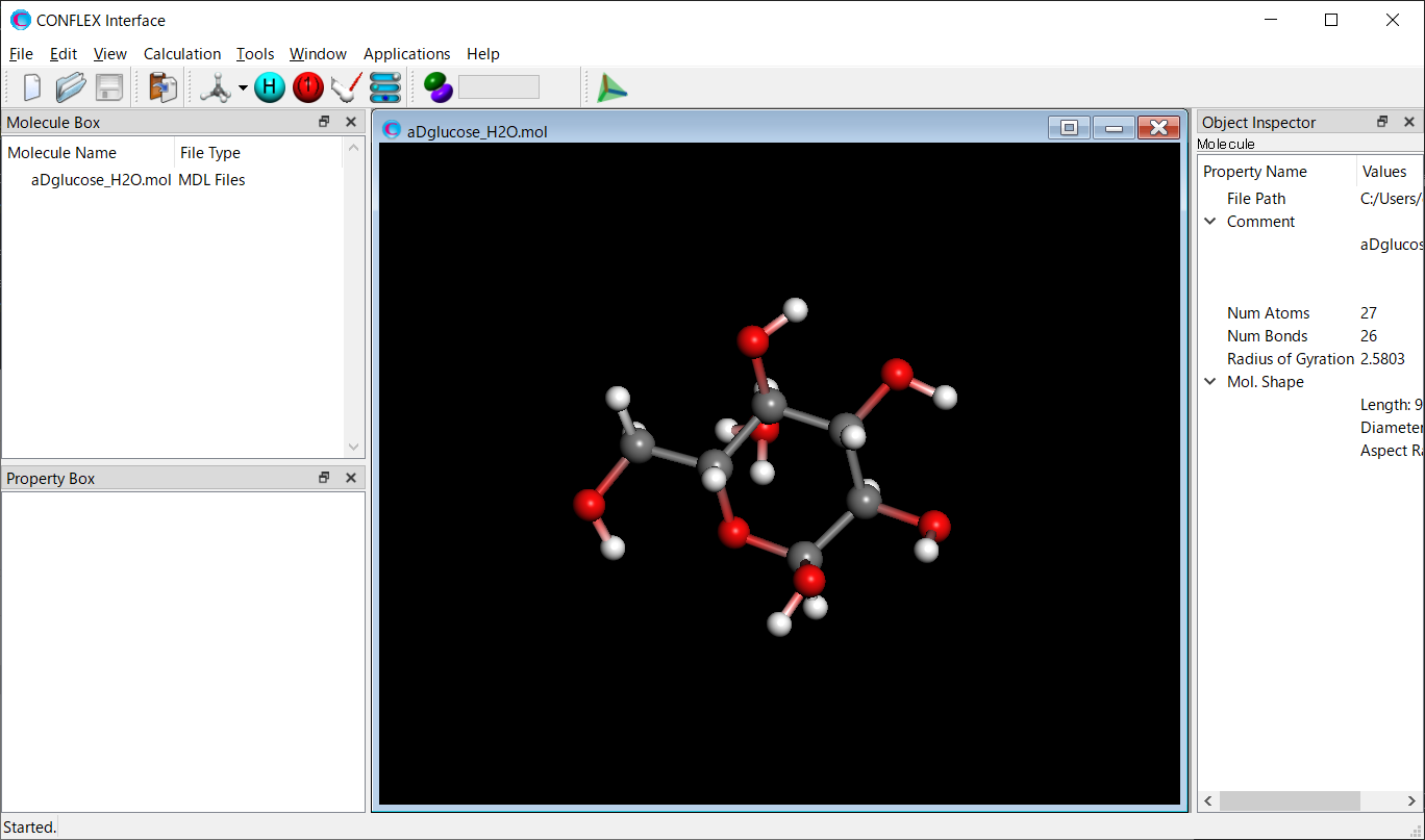 Interface Glucose H2O