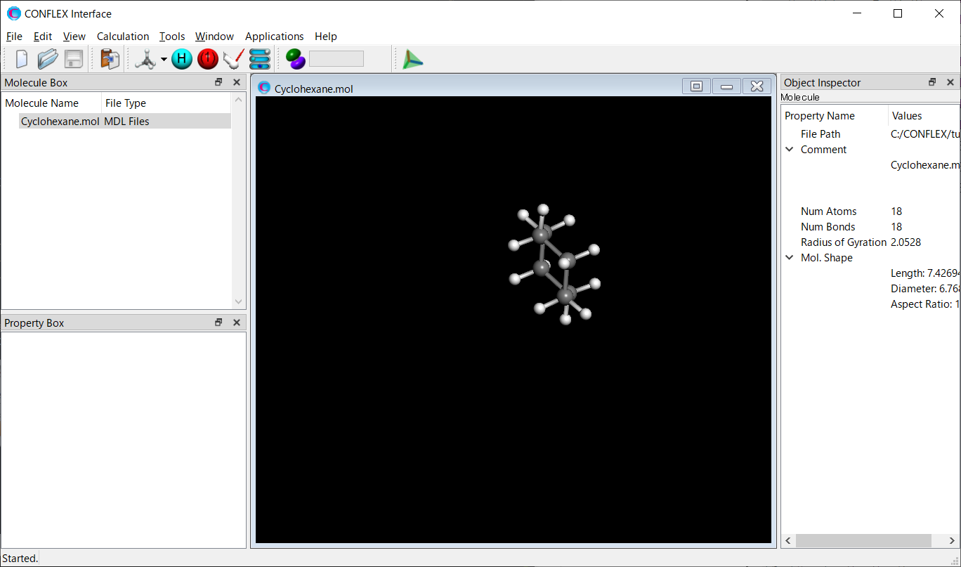 Opt Interface Cyclohexane