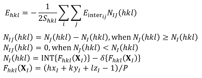 Crystal Surface Energy Eq.