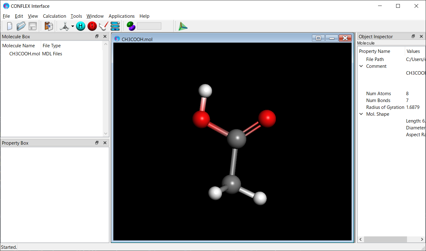 Interface CH3COOH