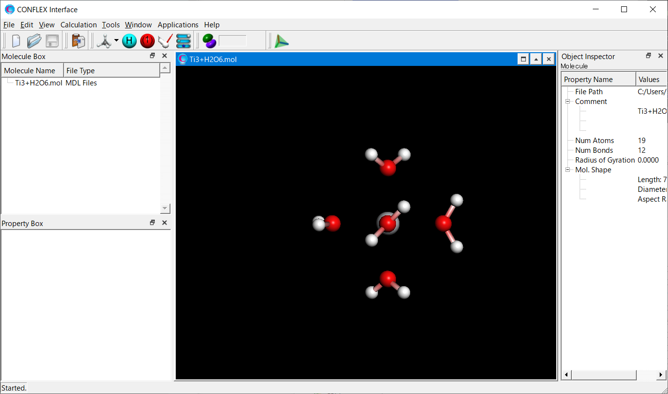 Interface Ti3+(H2O)6