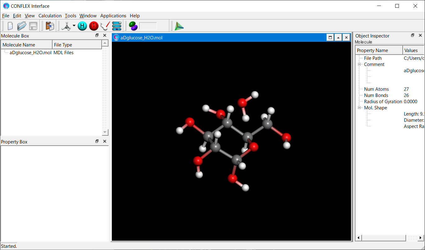 Interface Glucose Water